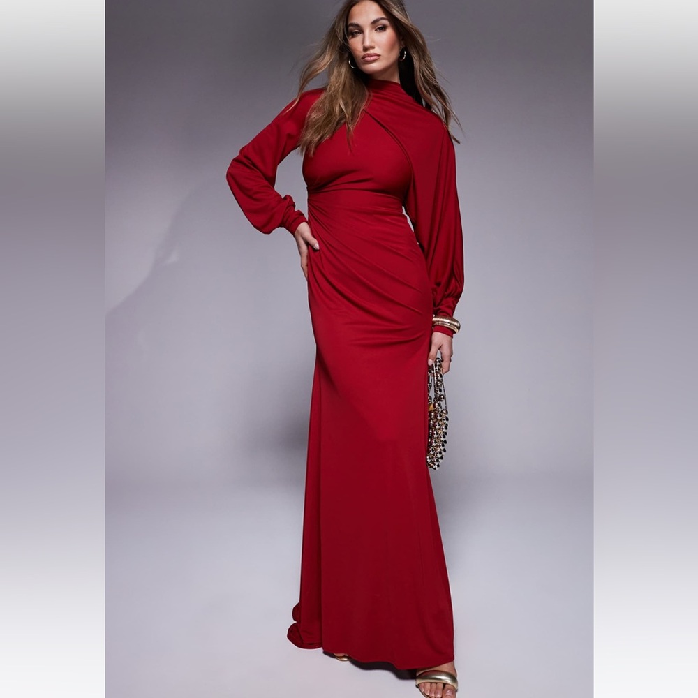 ASOS Design High Neck Maxi Dress
